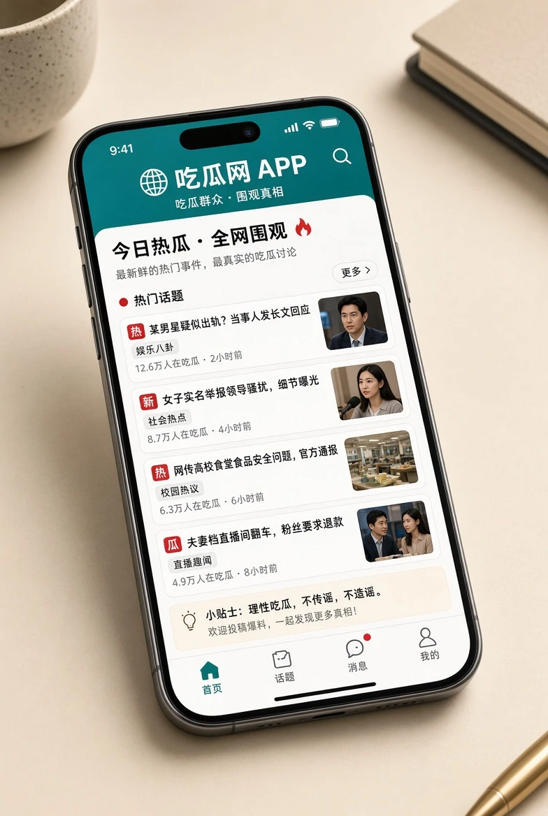 吃瓜网APP栏目视觉导览